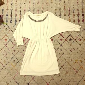 Francescas Embellished Pocketed Sweater Dress